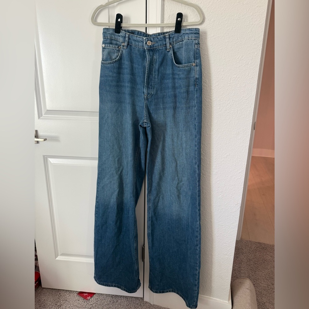 Zara Blue Women's wide leg Jeans